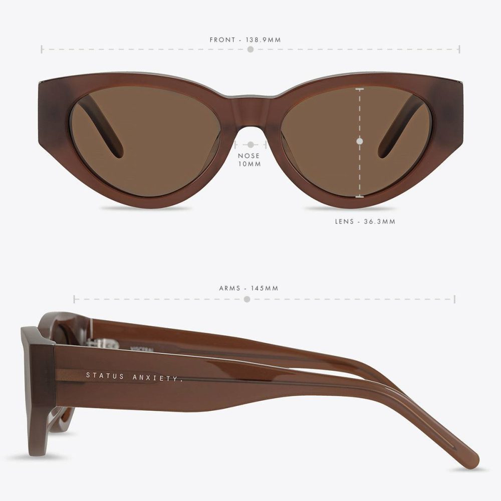 Sunglasses Brown Women Visceral Sunglasses - Brown Status Anxiety - Image 5