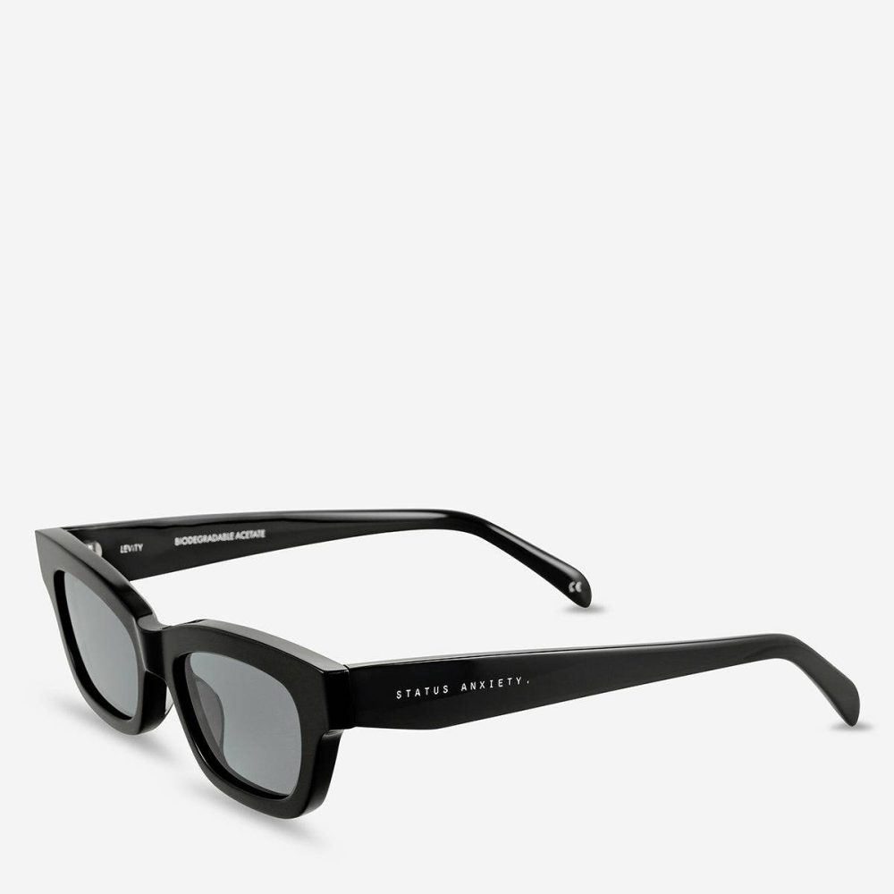 Sunglasses Women Levity Sunglasses - Black Black Status Anxiety - Image 2