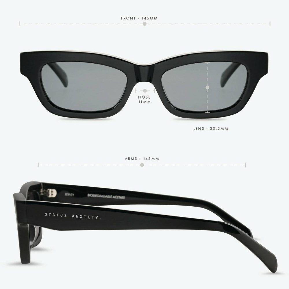 Sunglasses Women Levity Sunglasses - Black Black Status Anxiety - Image 5