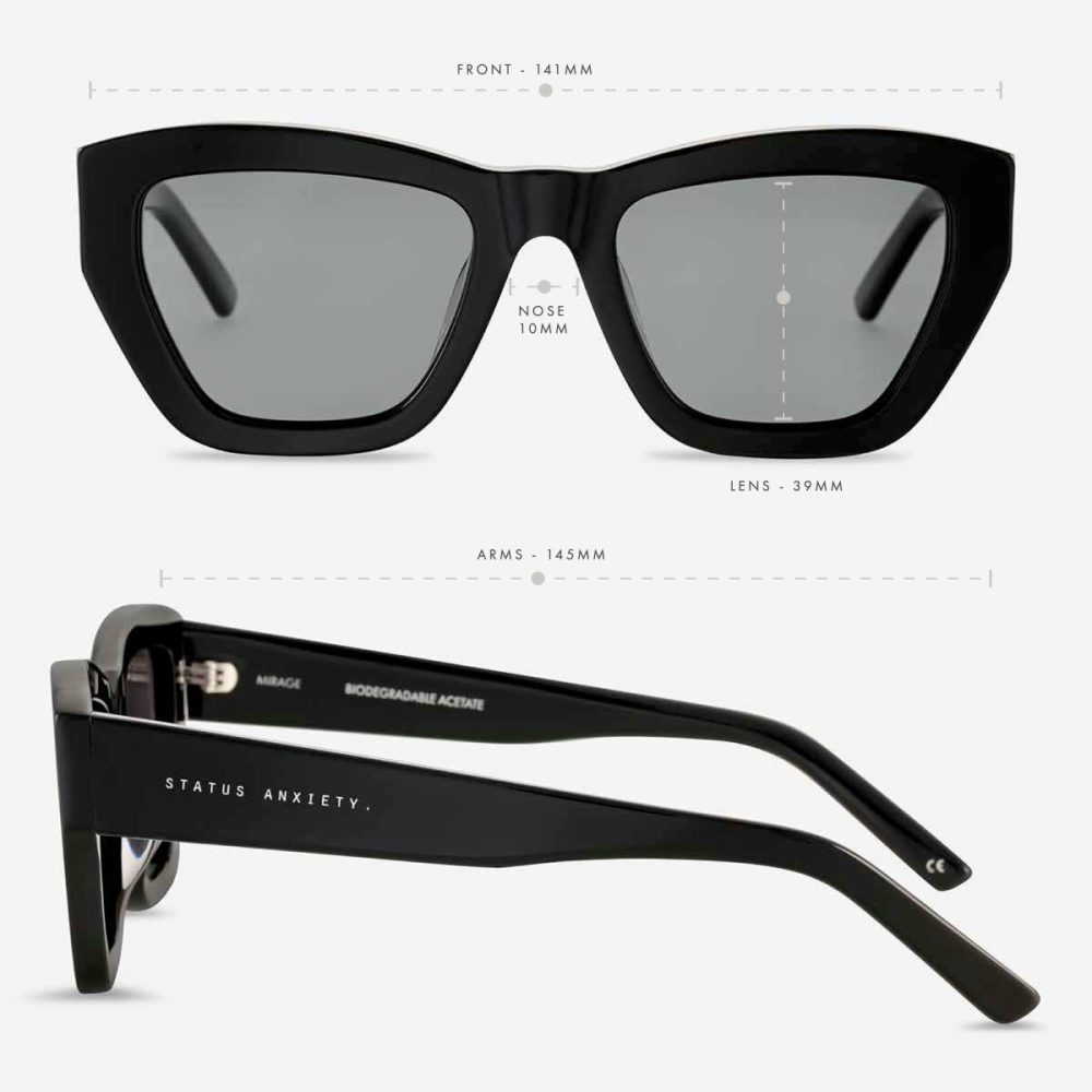 Sunglasses Women Status Anxiety Mirage Sunglasses - Black Black - Image 5