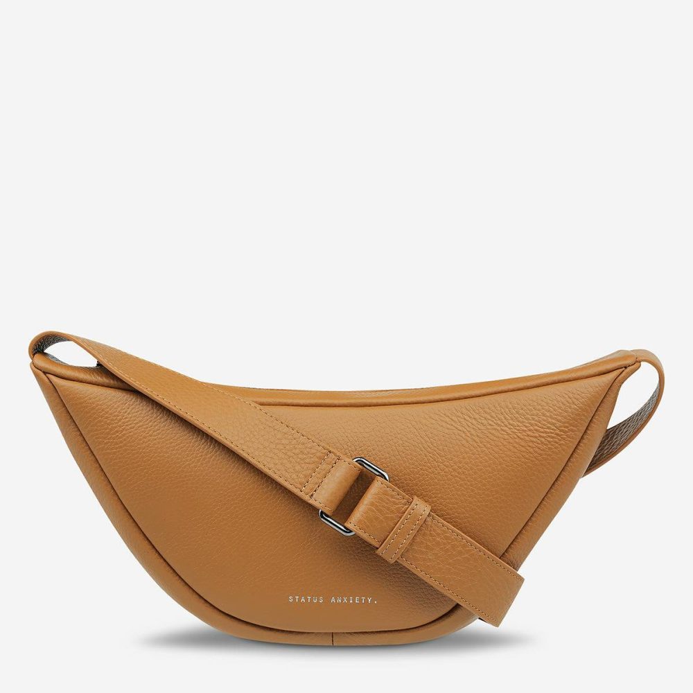 Tan Crossbody Glued To You Bag - Tan Women Status Anxiety - Image 4