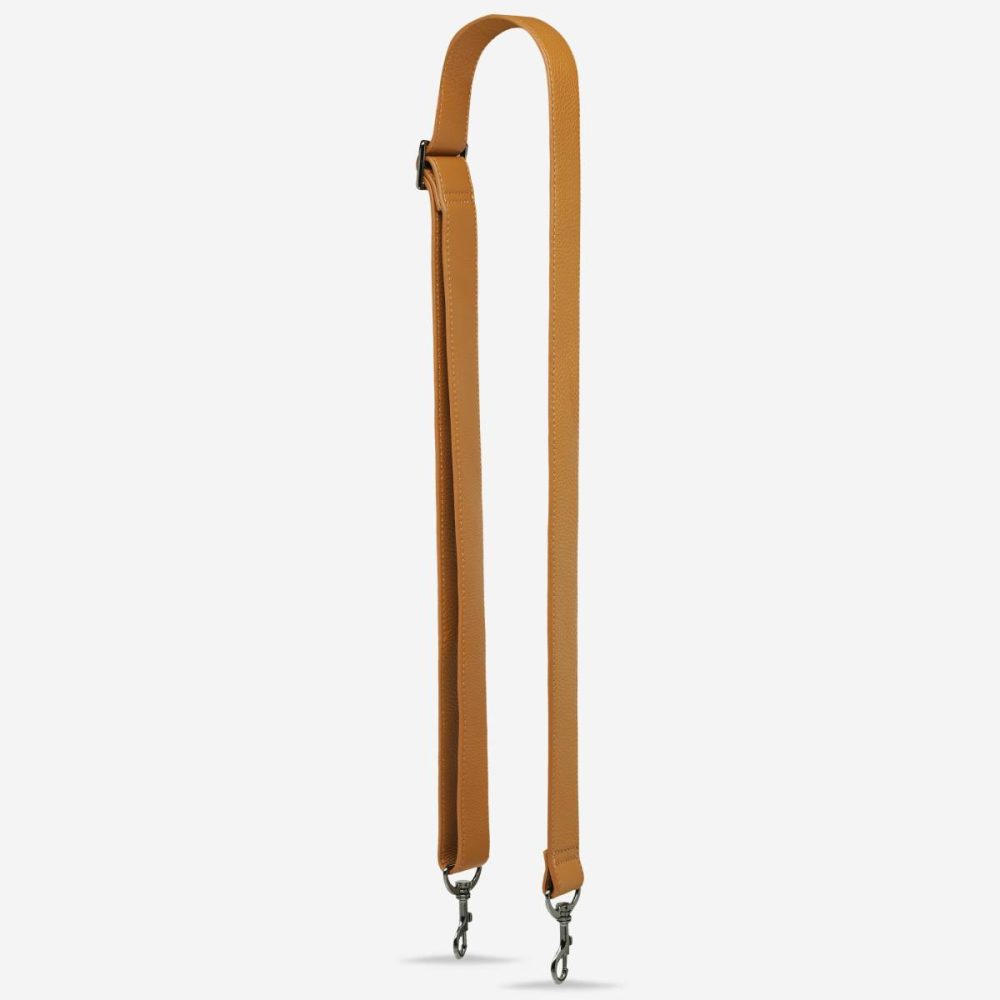 Tan Leather Strap Wide - Tan Women Status Anxiety Bag Straps