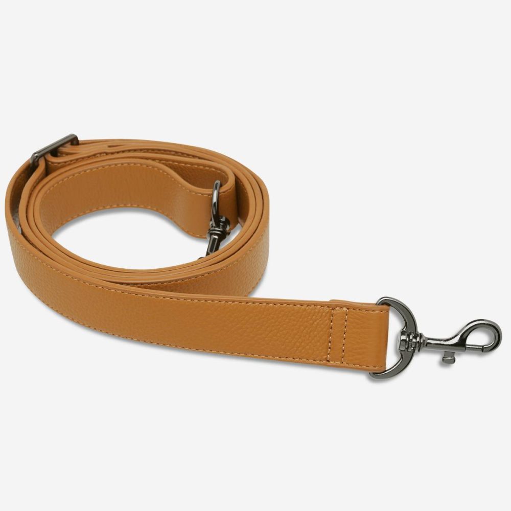 Tan Leather Strap Wide - Tan Women Status Anxiety Bag Straps - Image 2