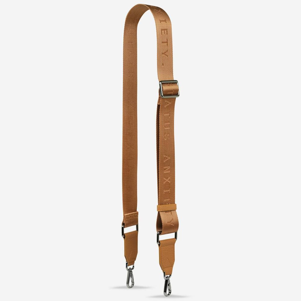 Web Strap Medium - Tan Status Anxiety Women Tan Bag Straps