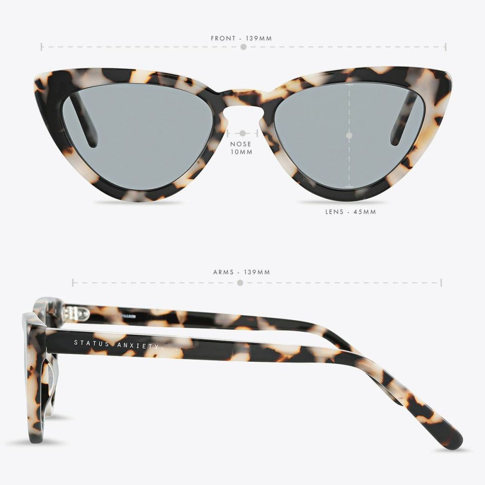 White Tort Status Anxiety Women Sunglasses Villain Sunglasses - White Tort - Image 5