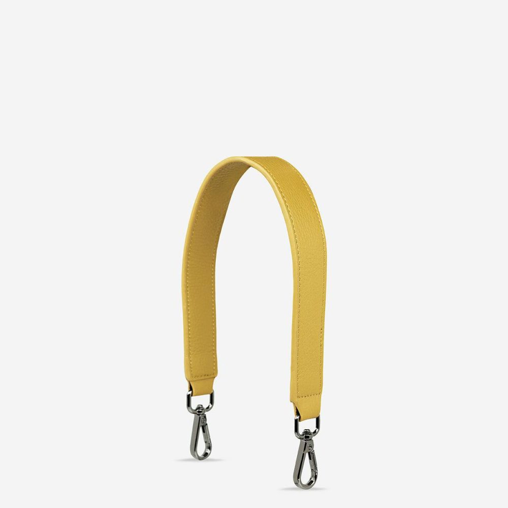 Women Buttermilk Status Anxiety Bag Straps Leather Strap Short - Buttermilk