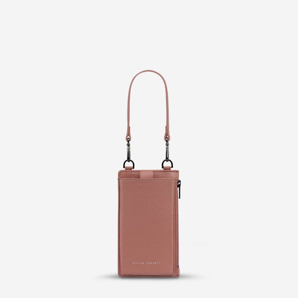 Women Dusty Rose Crossbody Voyager Bag - Dusty Rose Status Anxiety - Image 4