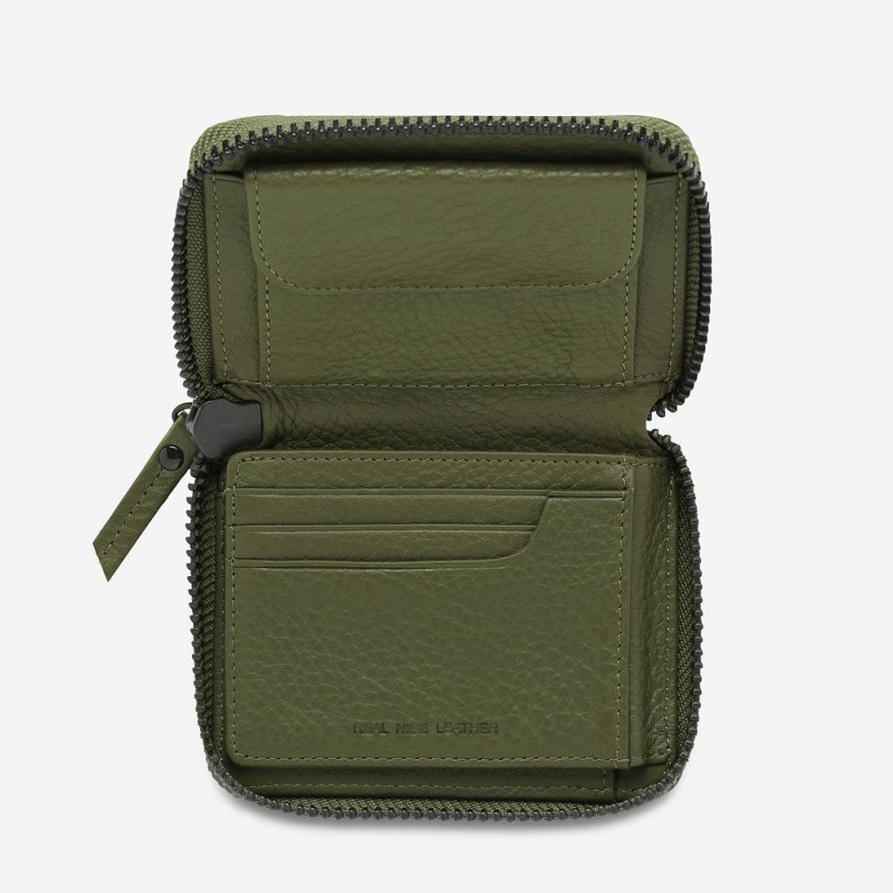 Women Khaki Wayward Wallet - Khaki Status Anxiety Small - Image 3