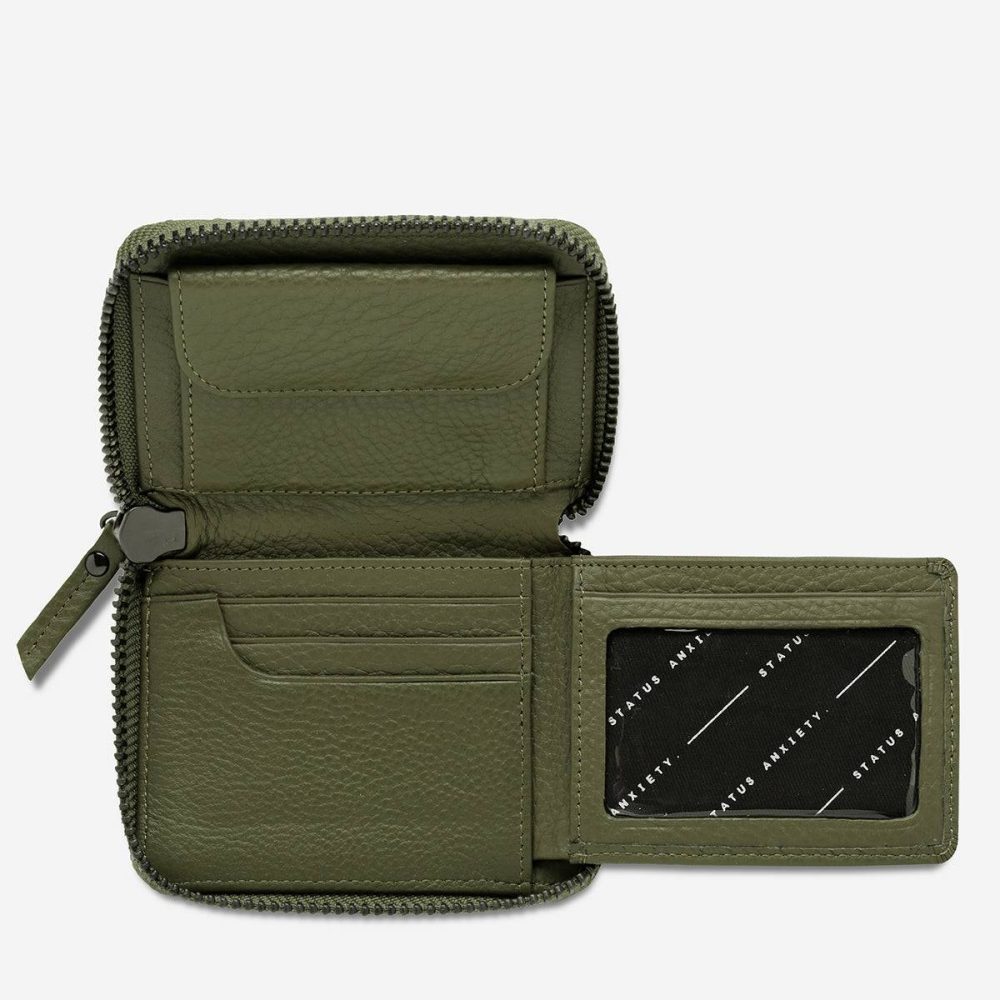 Women Khaki Wayward Wallet - Khaki Status Anxiety Small - Image 4