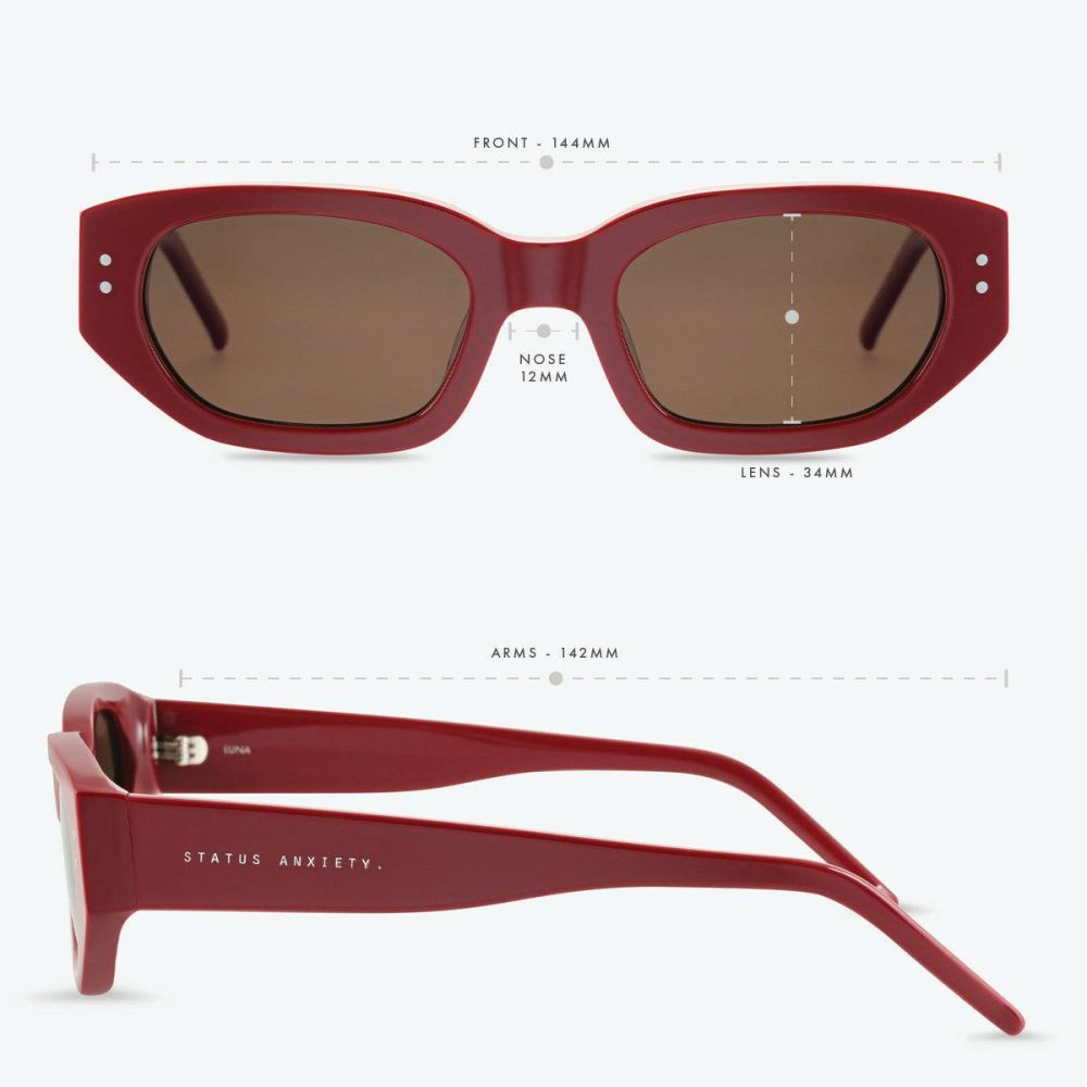 Women Luna Sunglasses - Cherry Sunglasses Status Anxiety Cherry - Image 5