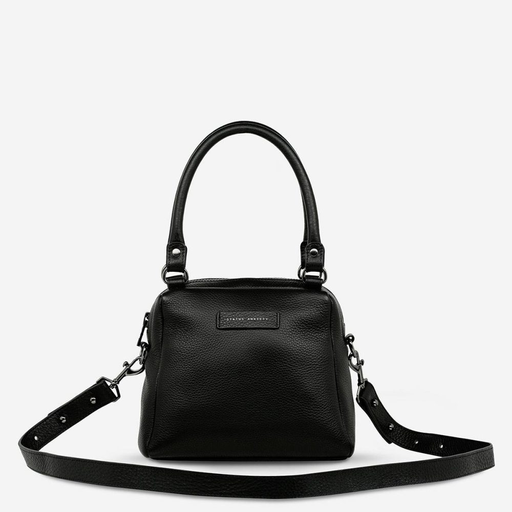 Women Mini Mountains Bag - Black Black Status Anxiety Handbags