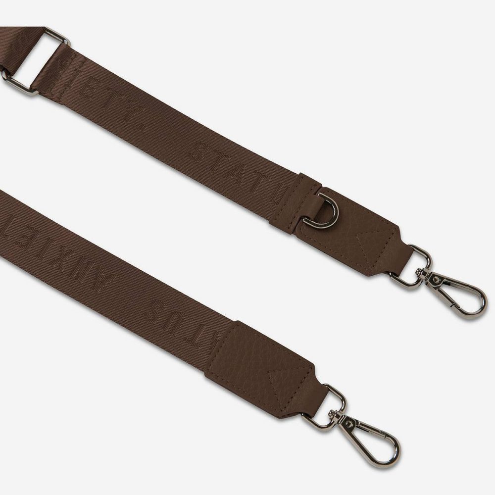 Women Status Anxiety Bag Straps Cocoa Web Strap Thin - Cocoa - Image 2