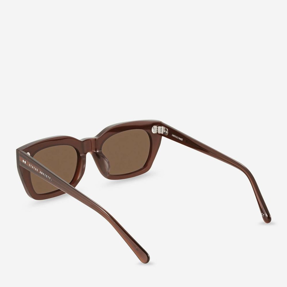 Women Status Anxiety Brown Antagonist Sunglasses - Brown Sunglasses - Image 4
