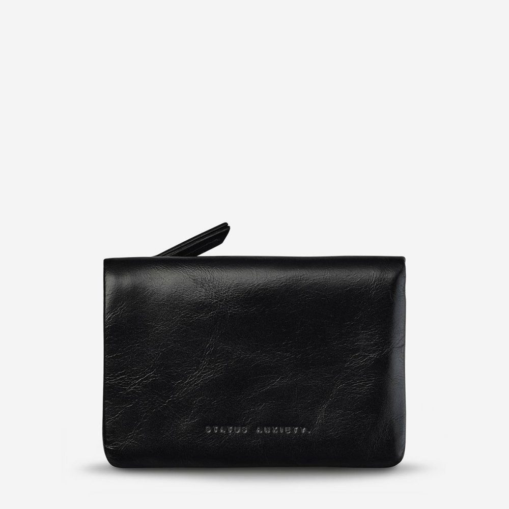 Women Status Anxiety Is Now Better Wallet - Black Small Black