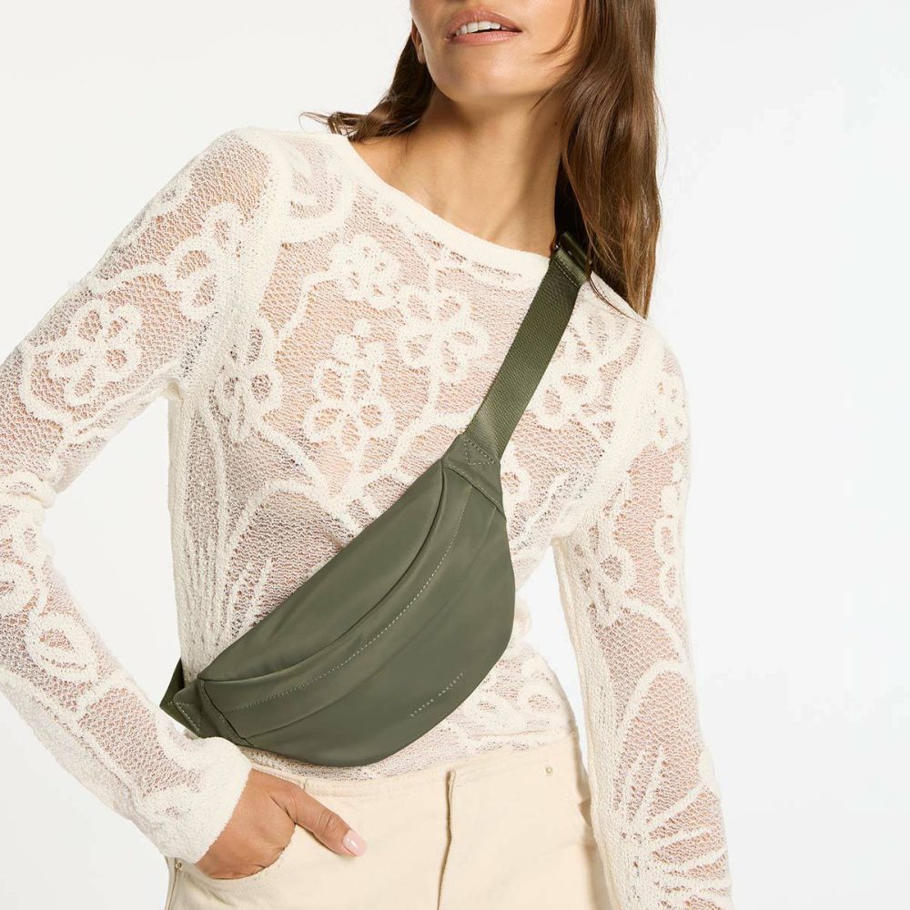 Women Status Anxiety Olive Piper Recycled Bag - Olive Crossbody - Image 5