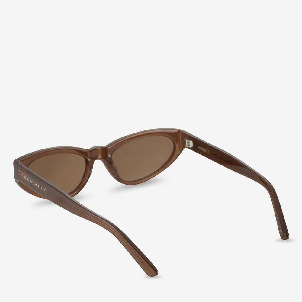 Women Sunglasses Status Anxiety Mindless Sunglasses - Brown Brown - Image 4