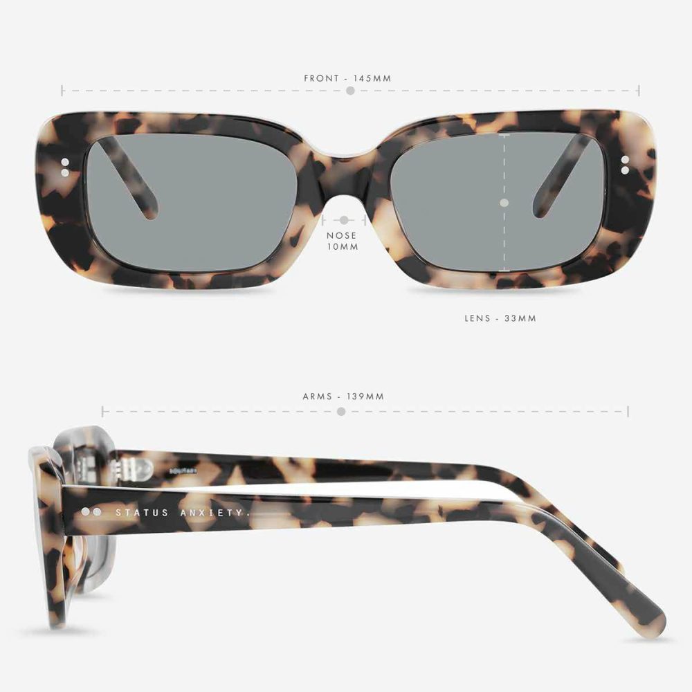 Women Sunglasses White Tort Status Anxiety Solitary Sunglasses - White Tort - Image 5