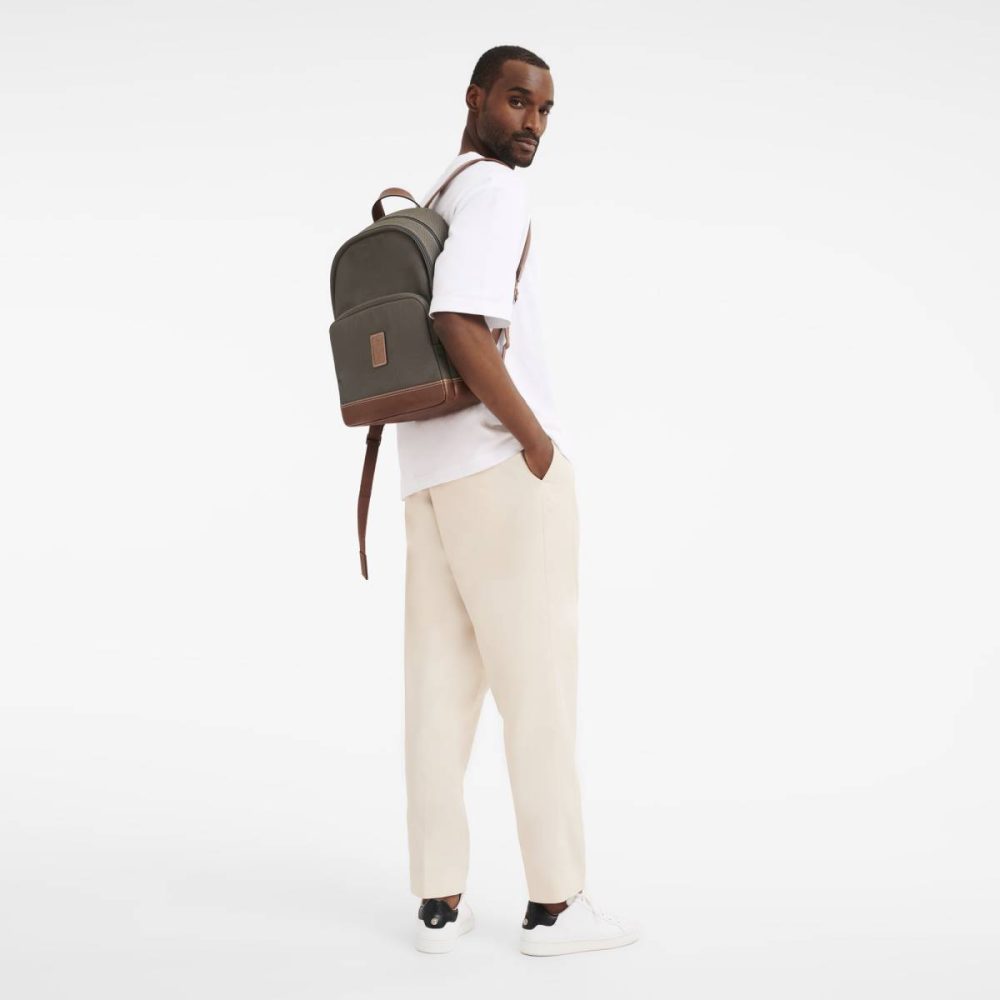 Backpacks Boxford Backpack Brown - Recycled Canvas Brown Men Longchamp