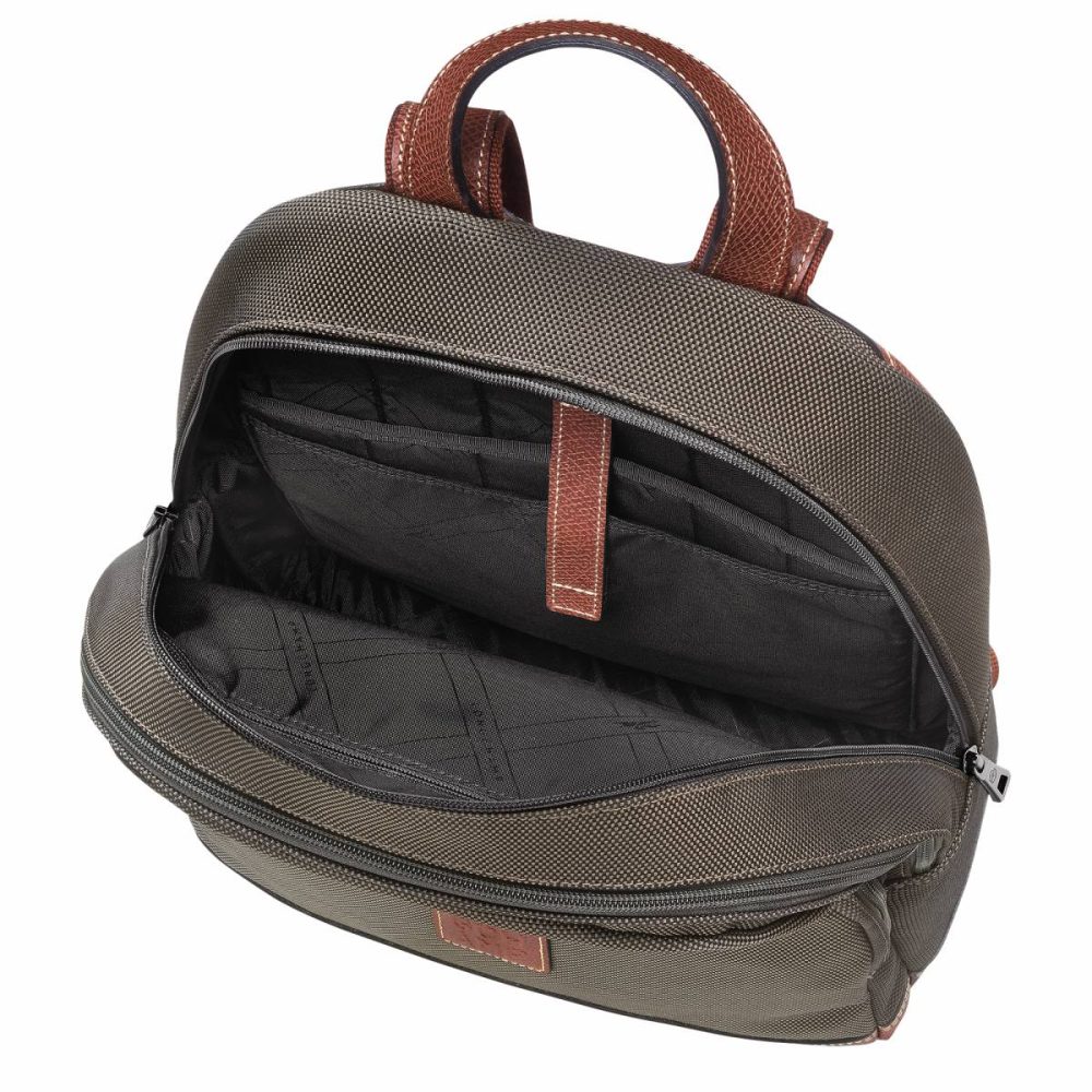 Backpacks Boxford Backpack Brown - Recycled Canvas Brown Men Longchamp - Image 4