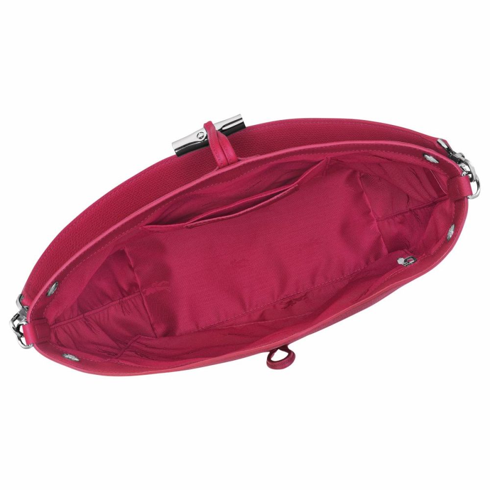 Beetroot Leather Bags Longchamp Women Le Roseau M Shoulder Bag Beetroot - Leather - Image 5