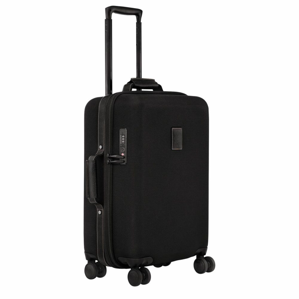Black Boxford S Carry-On Black - Recycled Canvas Women Longchamp Suitcases - Image 2