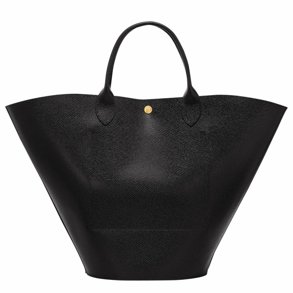 Black Épure Xl Tote Bag Black - Leather Women Longchamp Leather Bags - Image 4