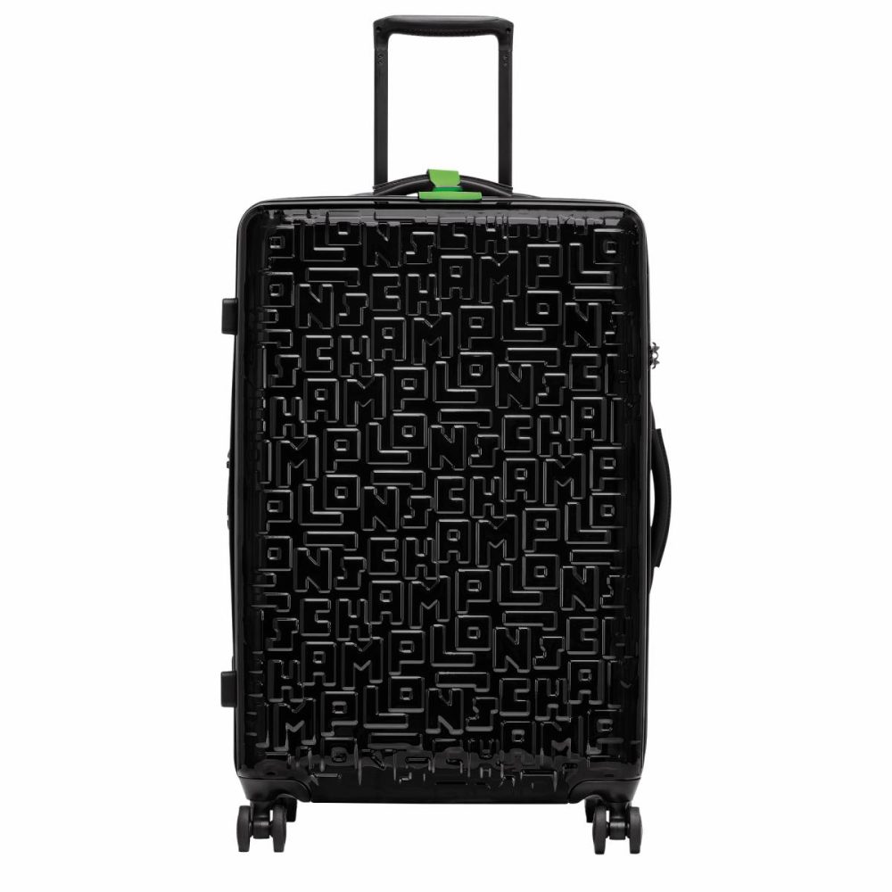 Black Longchamp Women Lgp Travel L Suitcase Black - Polycarbonate Suitcases