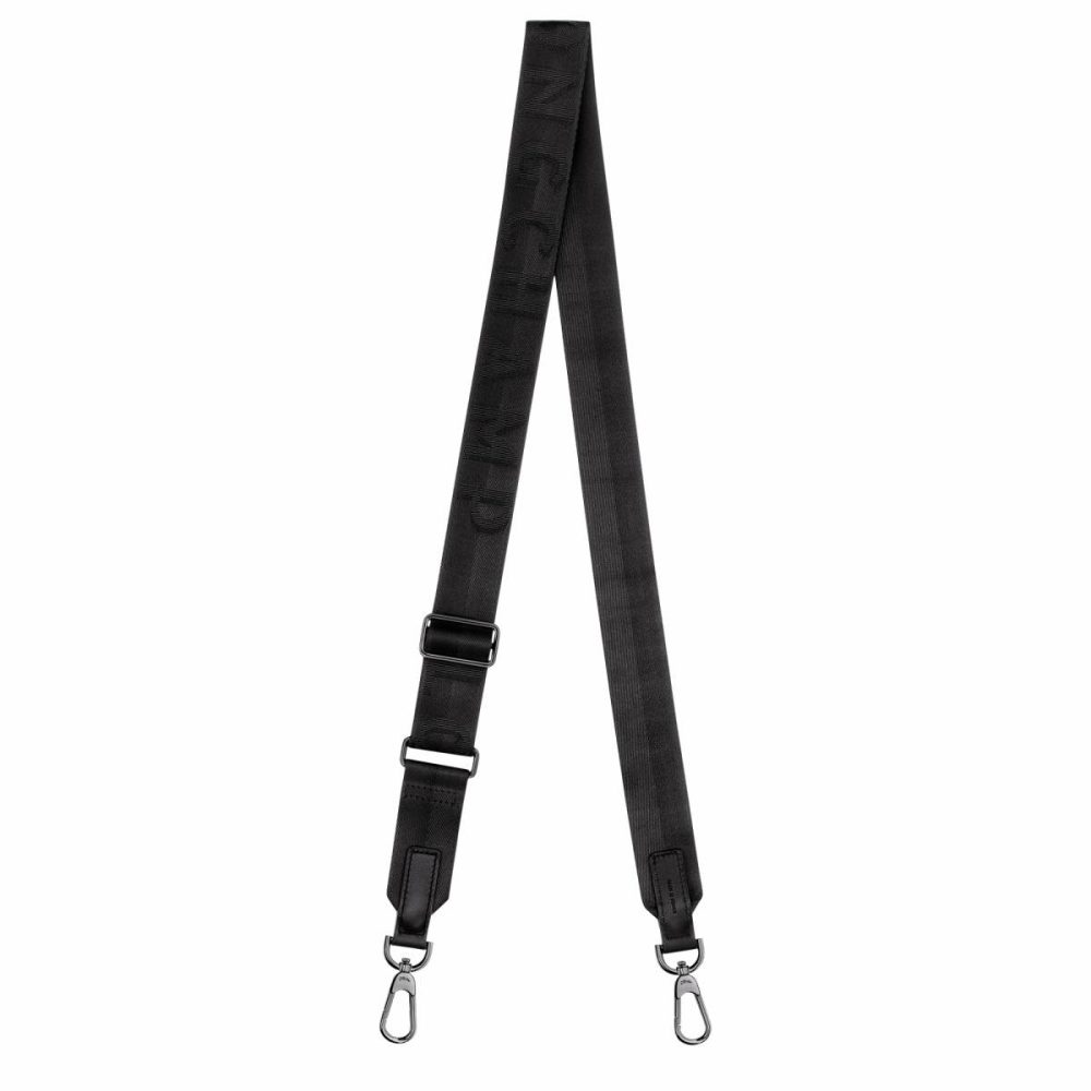Black Women Le Pliage Xtra Shoulder Strap Black - Canvas Longchamp Shoulder Straps