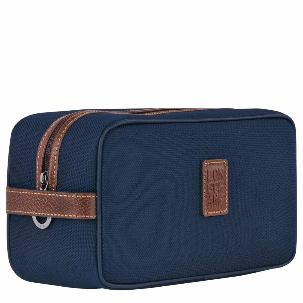 Boxford Toiletry Case Blue - Recycled Canvas Toiletry Bags Women Longchamp Blue