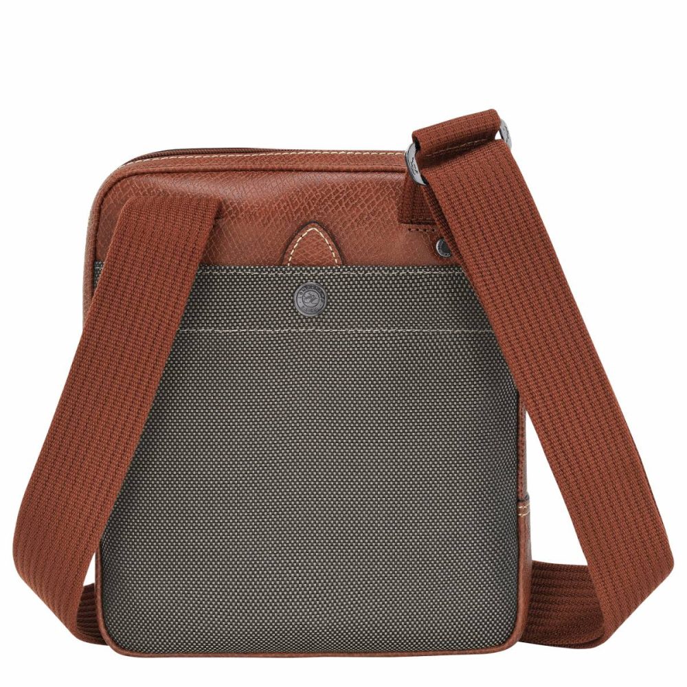 Boxford Xs Crossbody Bag Brown - Recycled Canvas Brown Women Mini Bags Longchamp - Image 3