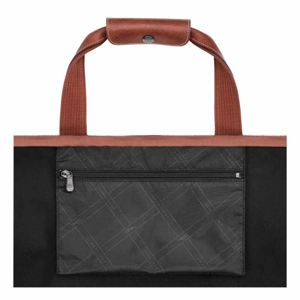 Brown Longchamp Boxford Xl Travel Bag Brown - Recycled Canvas Travel Bags Women - Image 4
