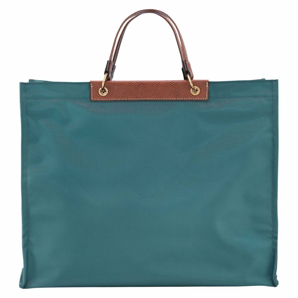 Cabas Longchamp L Tote Bag Cedar - Canvas Handbags Cedar Women - Image 4