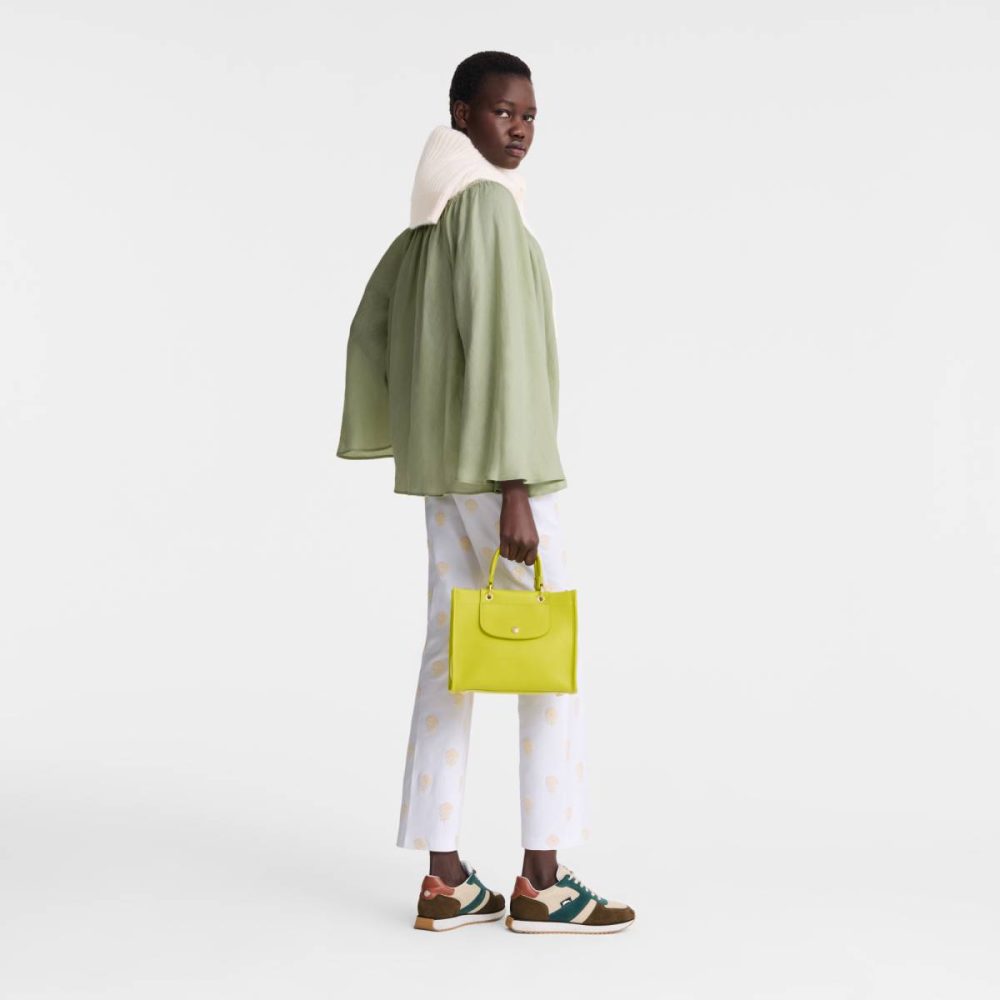 Cabas Longchamp S Handbag Kiwi Green - Leather Leather Bags Women Kiwi Green - Image 2