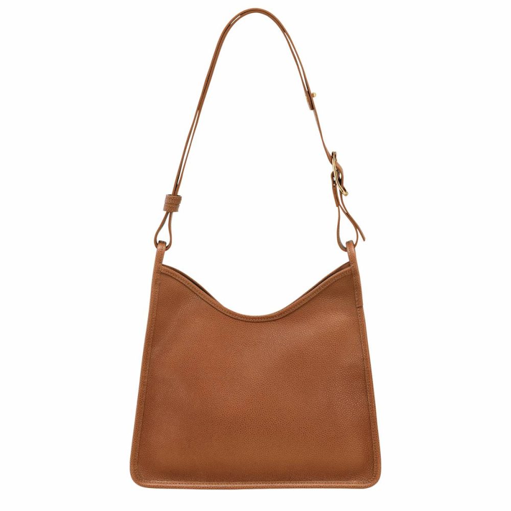 Caramel Leather Bags Le Foulonné M Hobo Bag Caramel - Leather Women Longchamp - Image 4