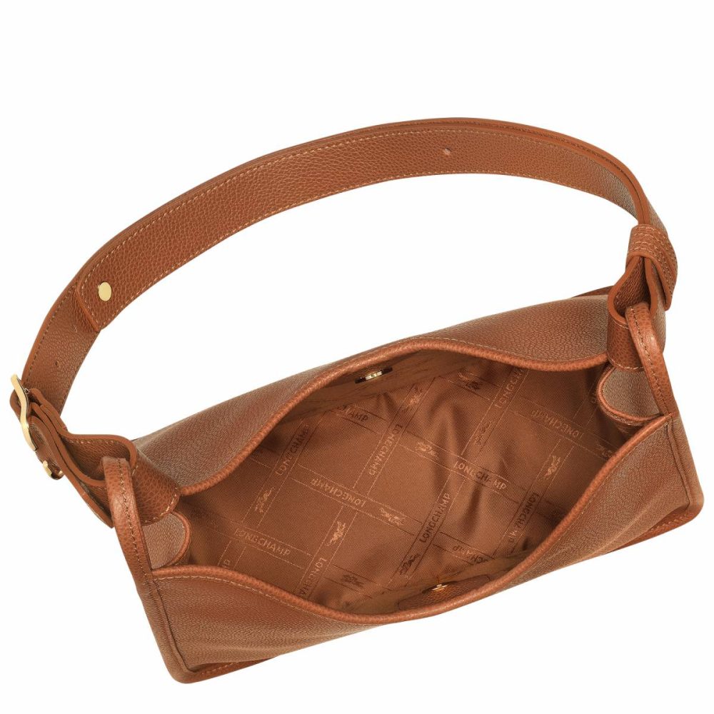 Caramel Leather Bags Le Foulonné M Hobo Bag Caramel - Leather Women Longchamp - Image 5