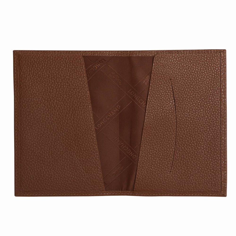 Caramel Pouches & Cases Women Longchamp Le Foulonné Passport Cover Caramel - Leather - Image 2