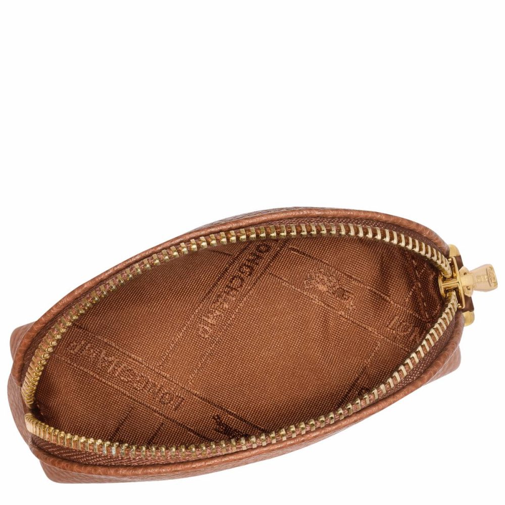 Cardholders & Coin Purses Longchamp Le Foulonné Coin Purse Caramel - Leather Caramel Women - Image 3