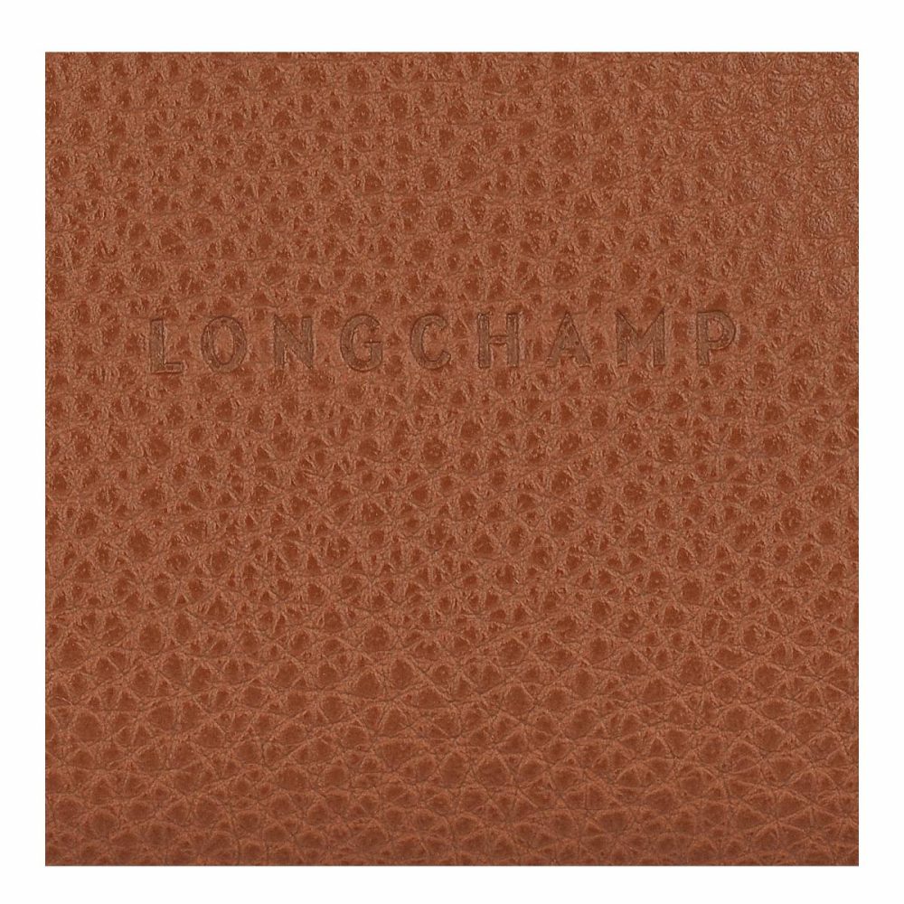Cardholders & Coin Purses Longchamp Le Foulonné Coin Purse Caramel - Leather Caramel Women - Image 4