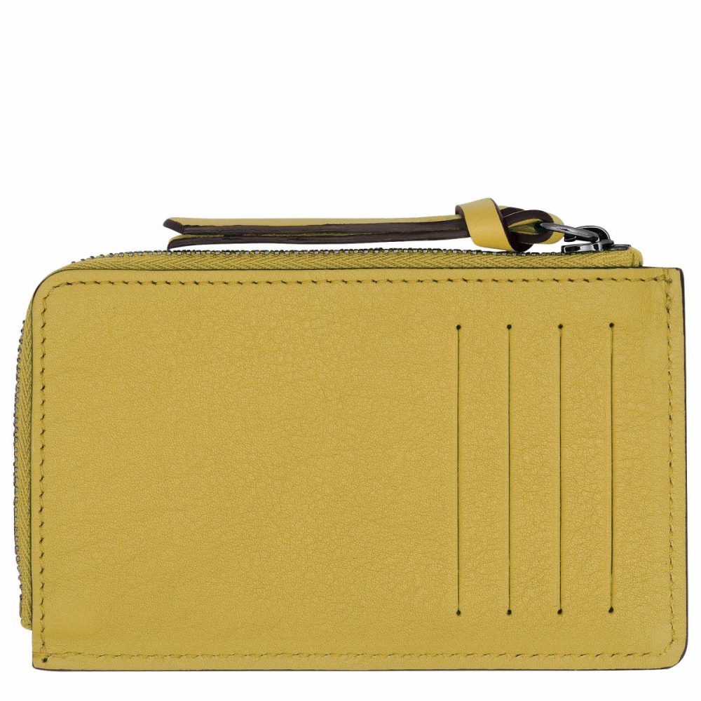 Cardholders & Coin Purses Women Ginger Longchamp 3D Card Holder Ginger - Leather - Image 2