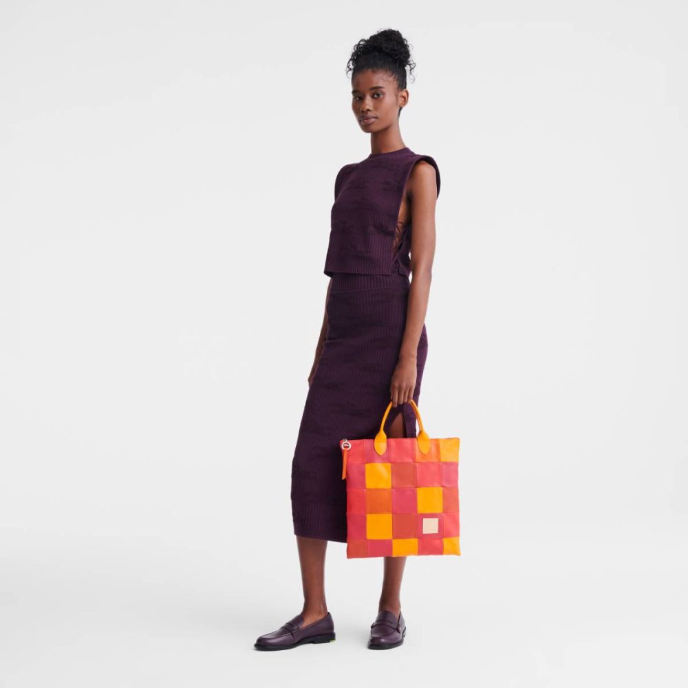 Carrot Longchamp Leather Bags Re-Play L Handbag Carrot - Leather Women - Image 2