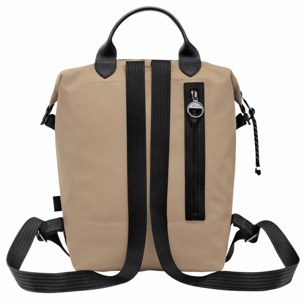 Clay Women Le Pliage Energy L Backpack Clay - Recycled Canvas Longchamp Backpacks - Image 3