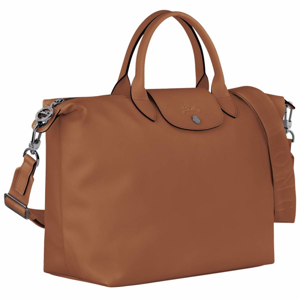 Cognac Leather Bags Longchamp Women Le Pliage Xtra L Handbag Cognac - Leather - Image 3