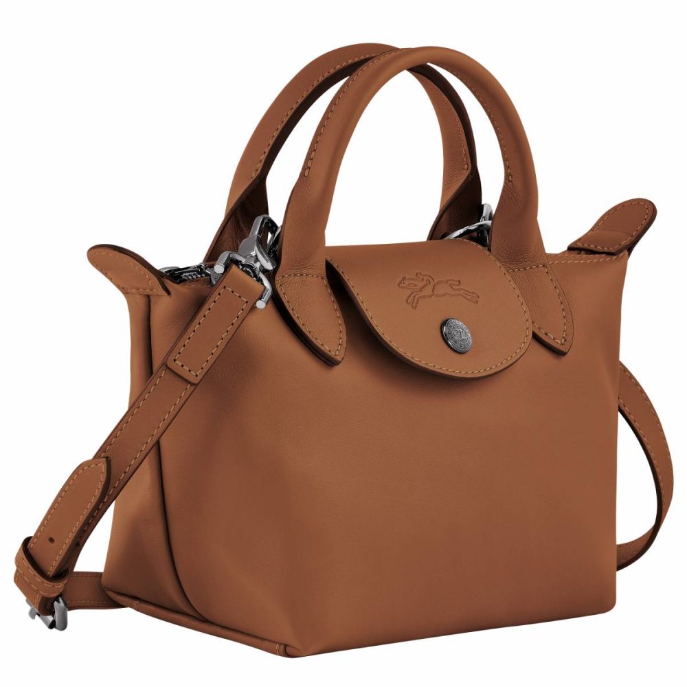 Cognac Longchamp Women Le Pliage Xtra Xs Handbag Cognac - Leather Leather Bags - Image 3