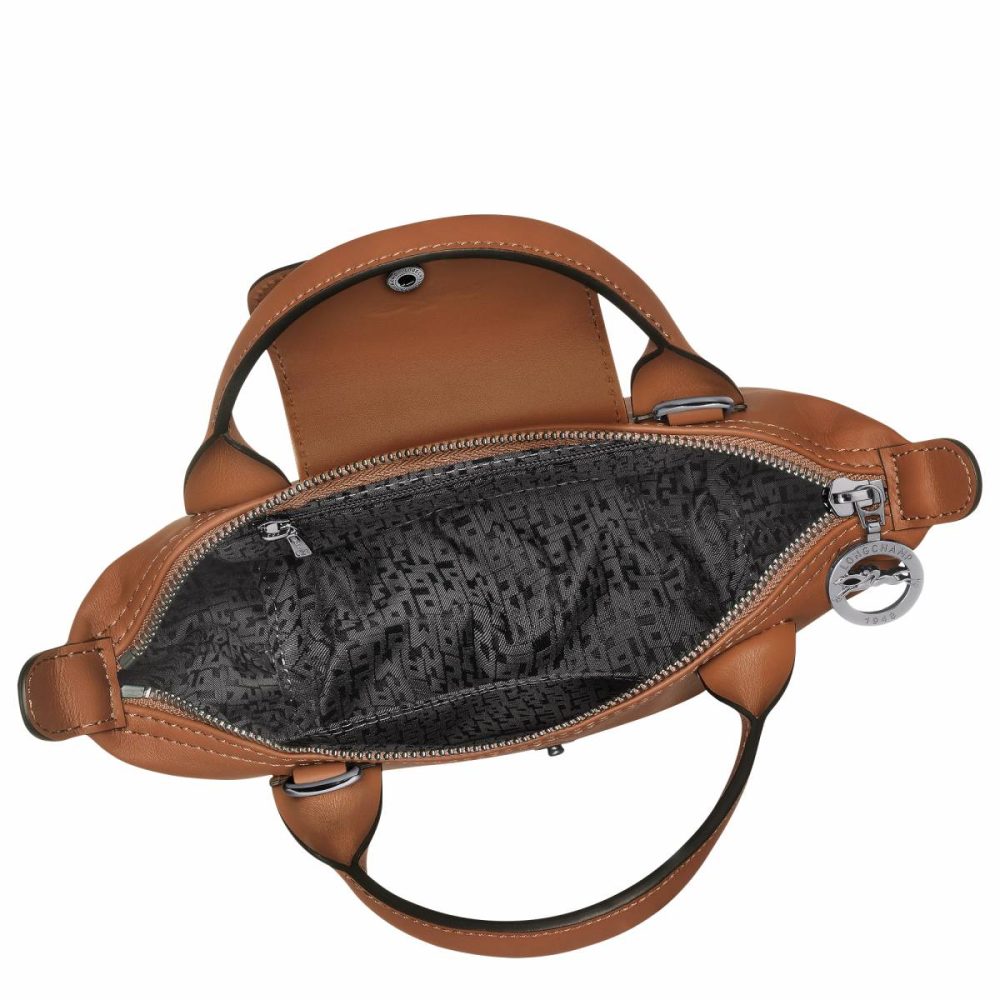 Cognac Longchamp Women Le Pliage Xtra Xs Handbag Cognac - Leather Leather Bags - Image 5