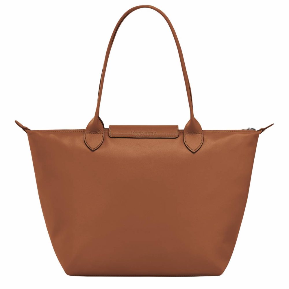 Cognac Women Longchamp Le Pliage Xtra M Tote Bag Cognac - Leather Leather Bags - Image 4