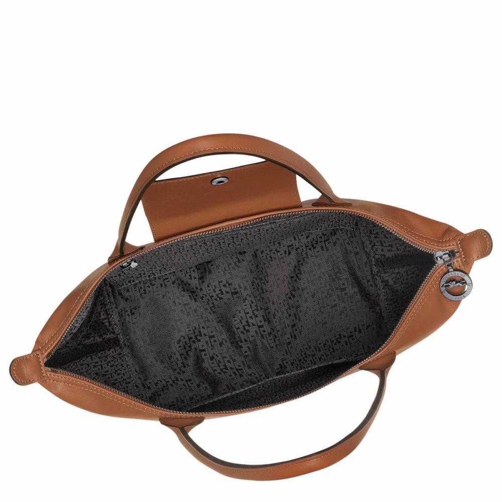 Cognac Women Longchamp Le Pliage Xtra M Tote Bag Cognac - Leather Leather Bags - Image 5