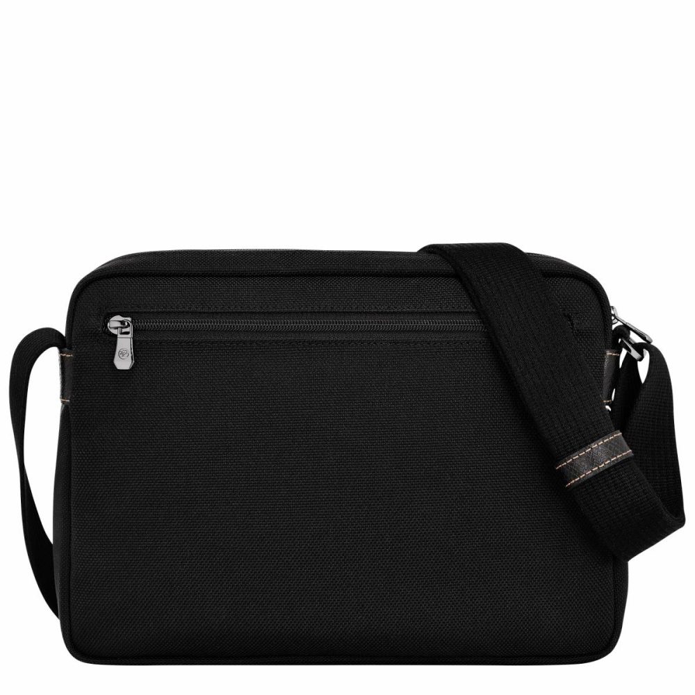 Crossbody Bags Longchamp Black Men Boxford M Camera Bag Black - Recycled Canvas - Image 3