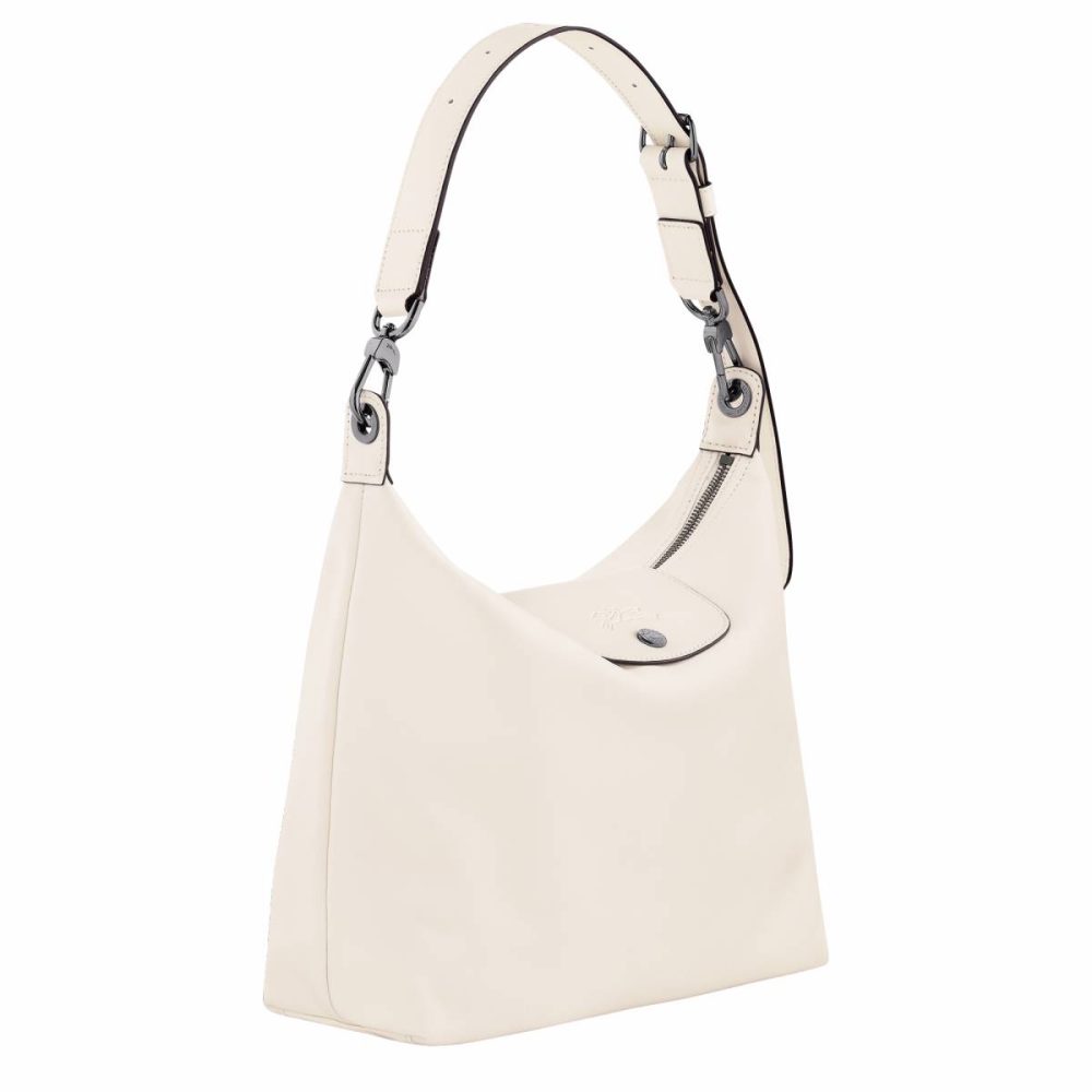 Ecru Women Leather Bags Longchamp Le Pliage Xtra M Hobo Bag Ecru - Leather - Image 3
