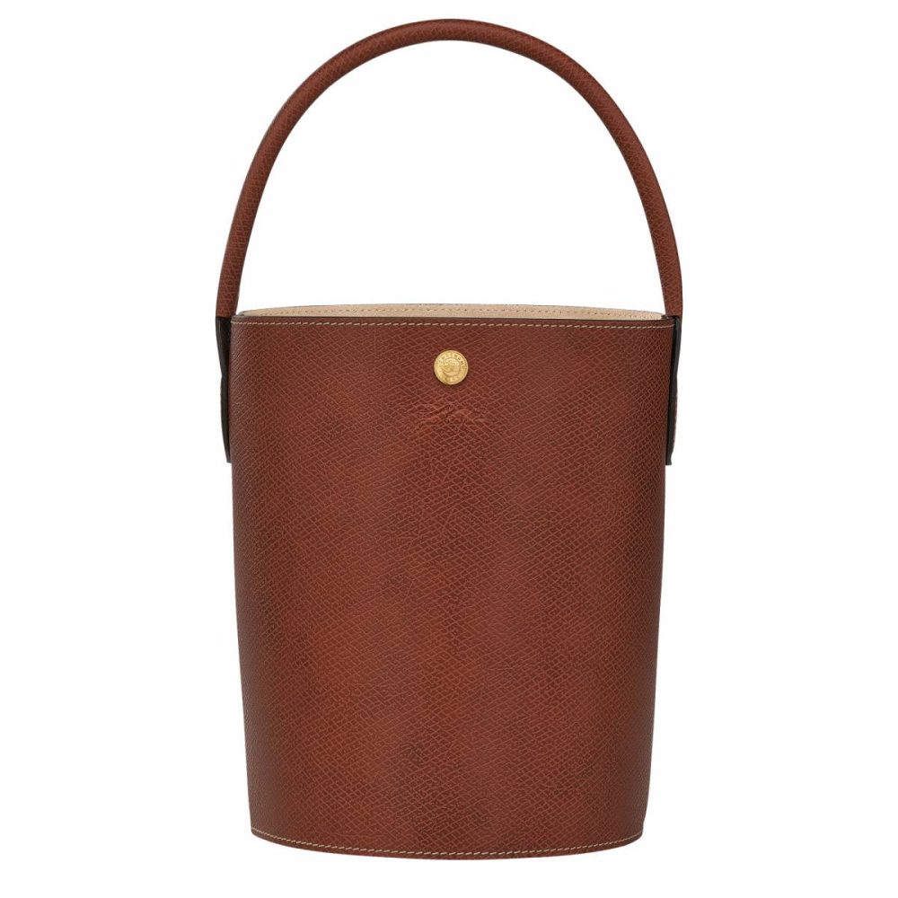 Épure S Bucket Bag Brown - Leather Women Longchamp Leather Bags Brown