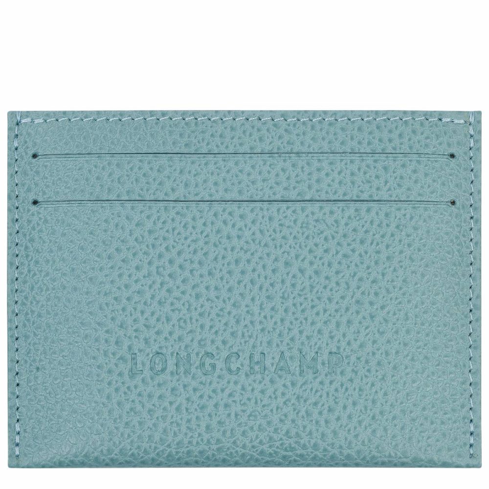 Eucalyptus Le Foulonné Card Holder Eucalyptus - Leather Women Cardholders & Coin Purses Longchamp